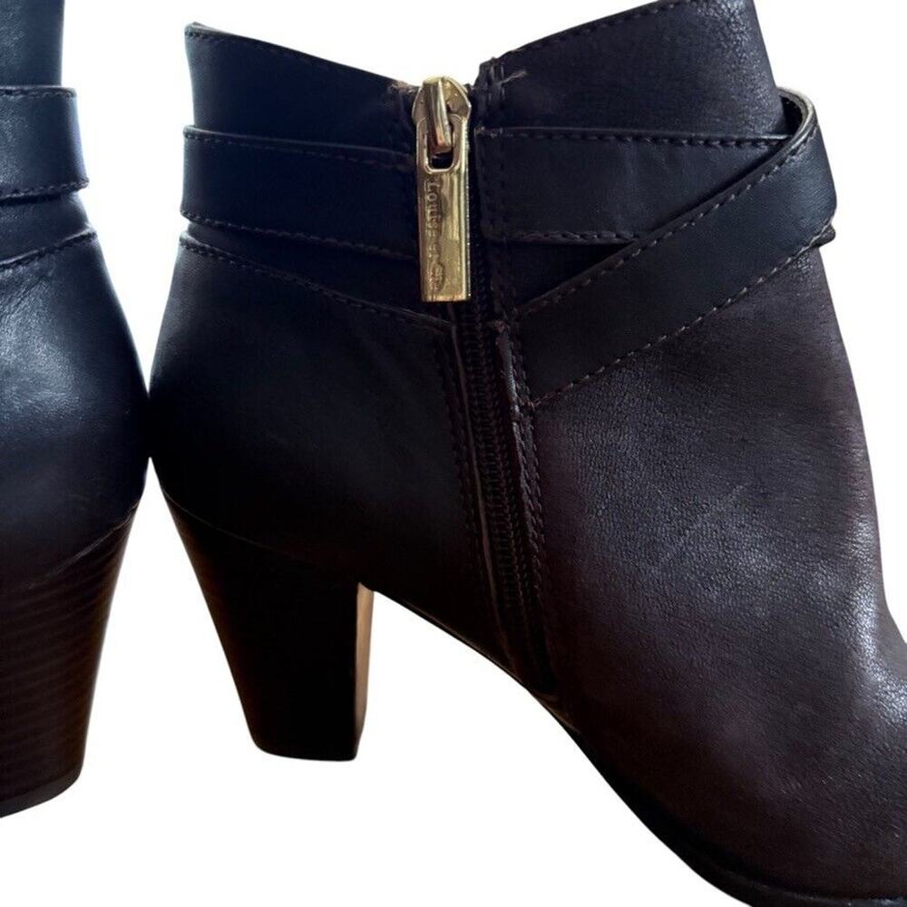 Louise Et Cie Ranier Womens Brown Leather Ankle Boots Booties Chunky Heel sz 7 - Picture 3 of 16